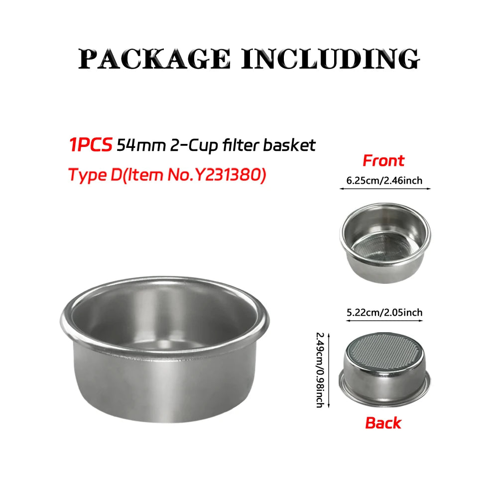 54mm coffee filter basket Breville Sage for brewing perfect espresso with durable stainless steel design