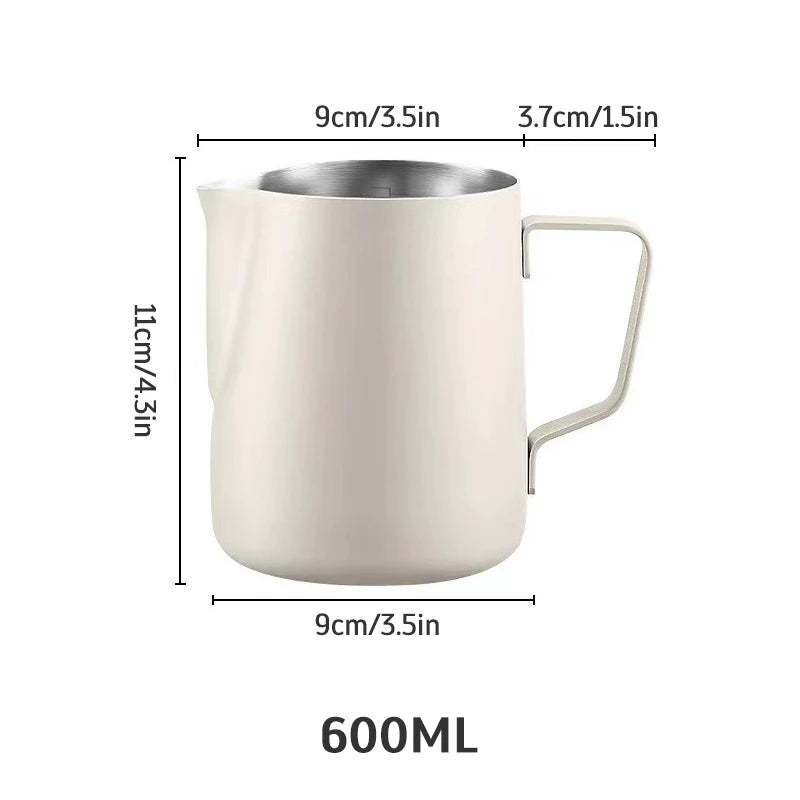 UK Espresso Professional Barista Milk Pitcher 600ml with sleek design and ergonomic handle for perfect frothing