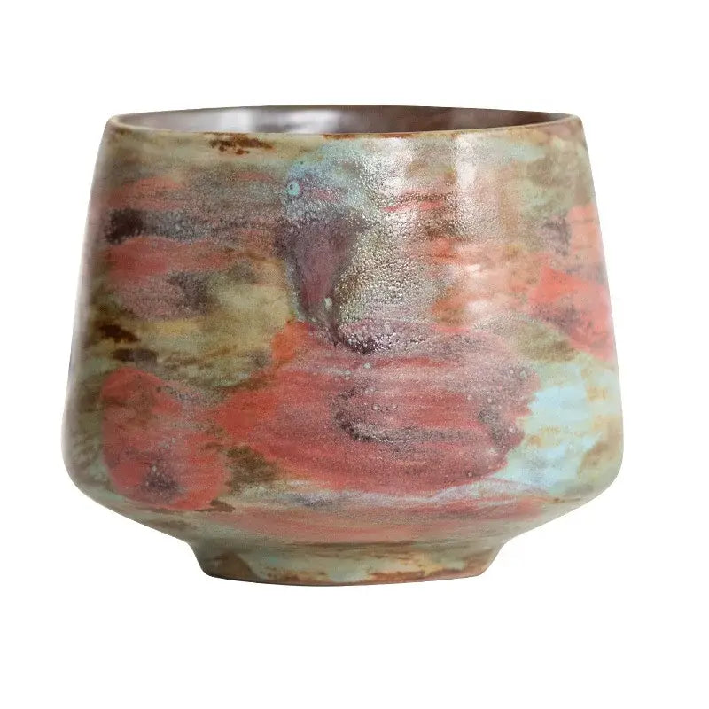 Handcrafted espresso cup in earthy tones, perfect for serving rich espresso shots.