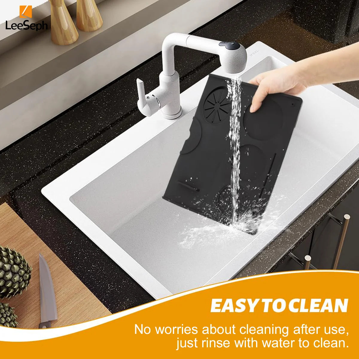 UK Espresso espresso tamping mat in black, easy to clean, compatible with various espresso machines