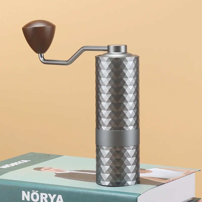UK Espresso Adjustable Burr Coffee Grinder with a sleek design for precise coffee grinding