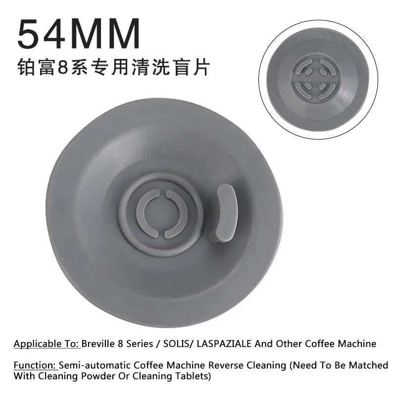 54mm backflush portafilter disc in gray for Breville 8 series and other coffee machines