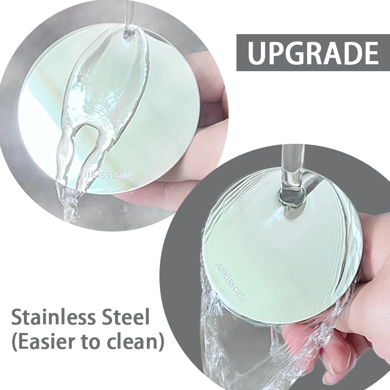 Espresso extraction mirror magnetic in stainless steel for easy cleaning and enhanced barista skills