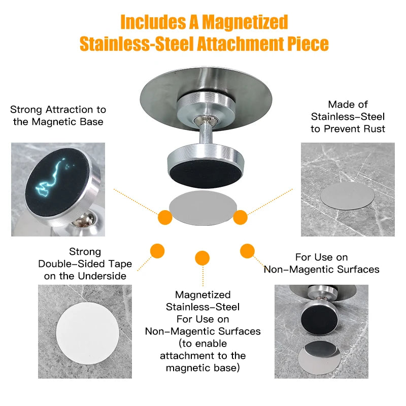 Espresso extraction mirror magnetic with stainless-steel attachment for easy placement and durability