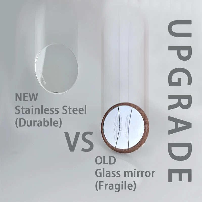 Espresso extraction mirror magnetic in stainless steel, durable and compatible with various espresso machines