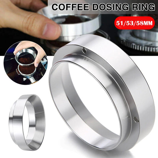 Magnetic dosing funnel for espresso, made of stainless steel for precise coffee measurement