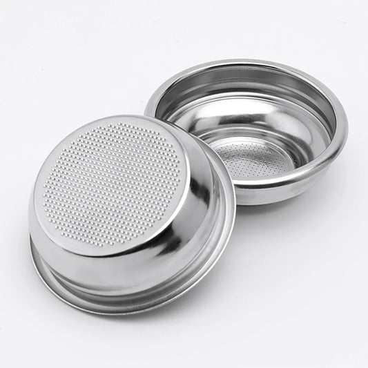 Two stainless steel baskets for 51mm 54mm 58mm stainless portafilter with fine perforations